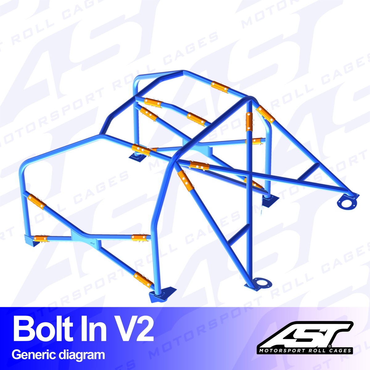 AST Rollcages V2 Bolt-In 6-Point Roll Cage for BMW E36 Touring - FIA