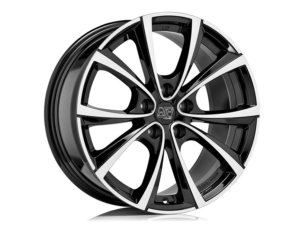 MSW 27T 19x9.5" 5x120 ET40, Gloss Black, Machined Spokes