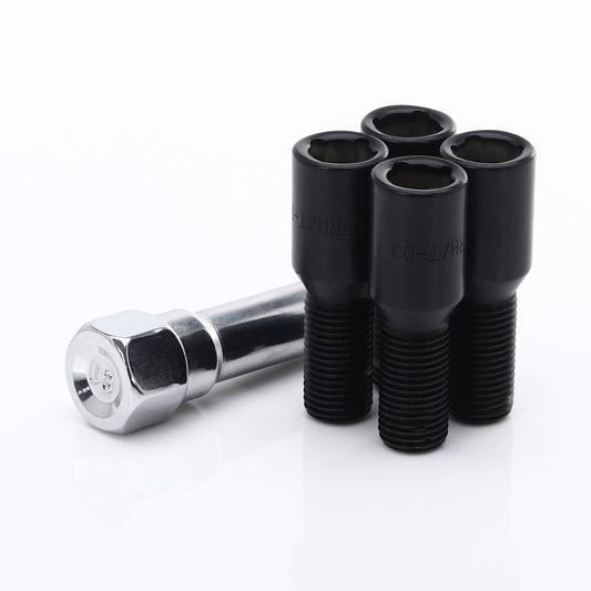 Black ATB1 Anti-Theft Locking Bolts M12x1.25 (Set of 4)