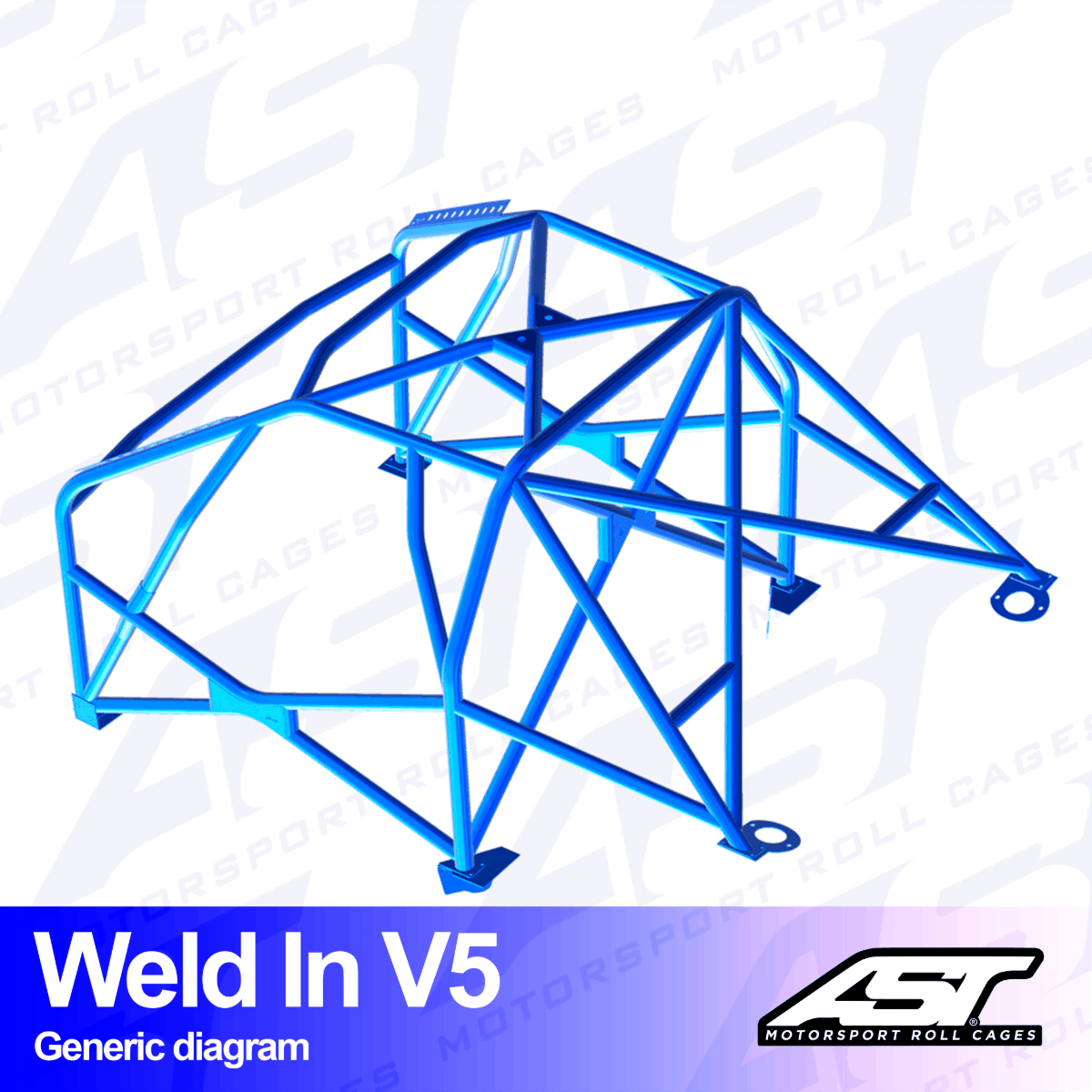 AST Rollcages V5 Weld-In 8-Point Roll Cage for Audi A4 B5 Avant (Quattro) - FIA