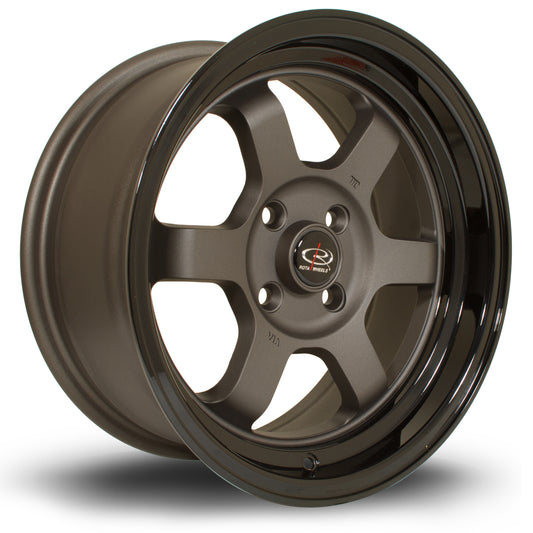 Rota Grid V 15x7" 4x100 ET20, Gunmetal, Gloss Black Lip