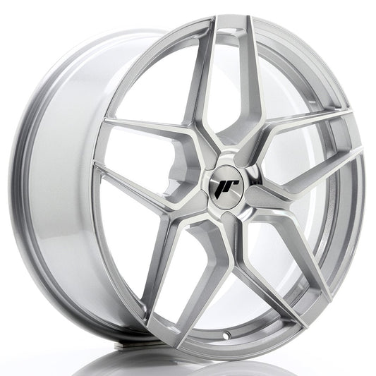Japan Racing JR-34 19x8.5" (5 hole custom PCD) ET20-40, Silver / Machined