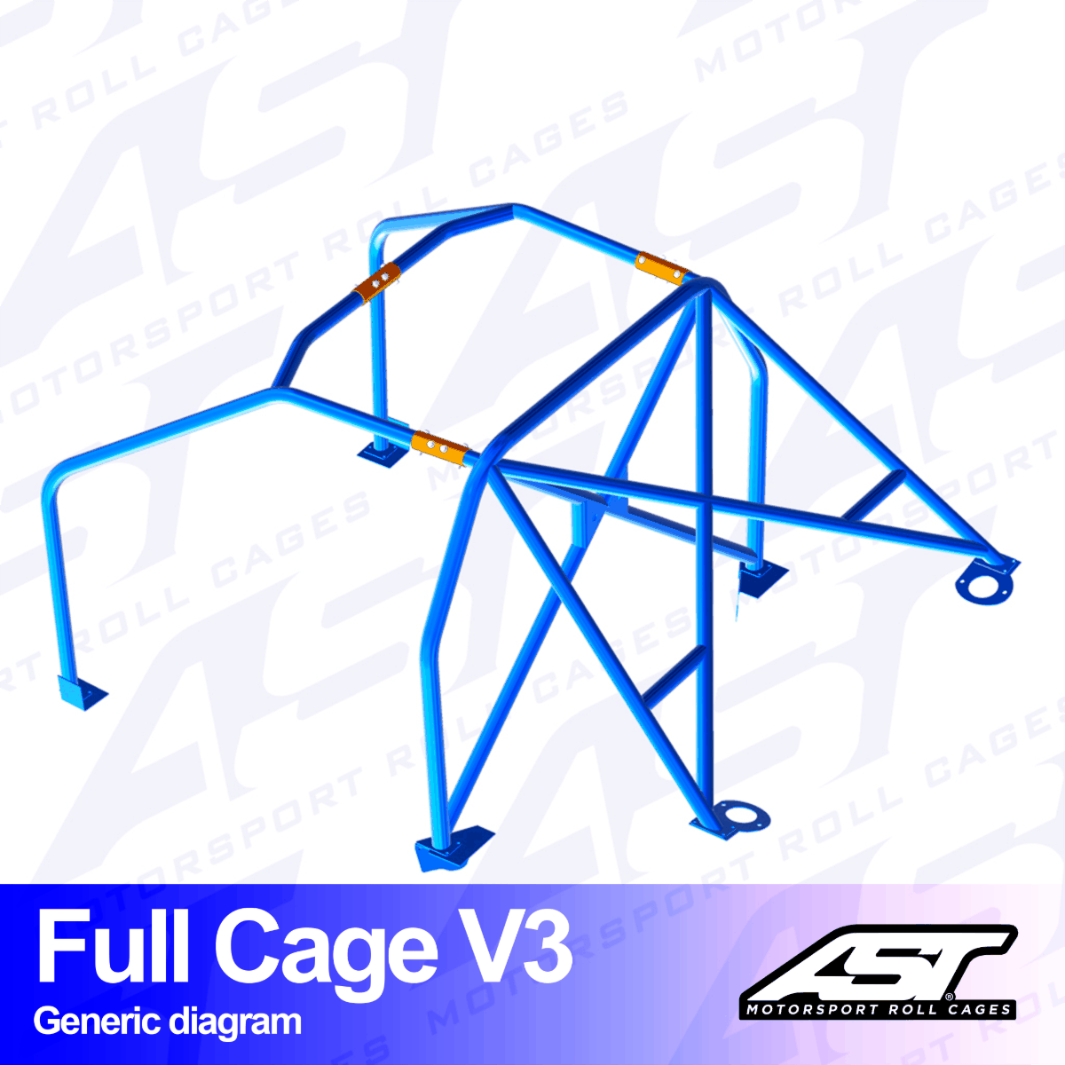 AST Rollcages V3 Removable Bolt-In 6-Point Roll Cage for Toyota GT86