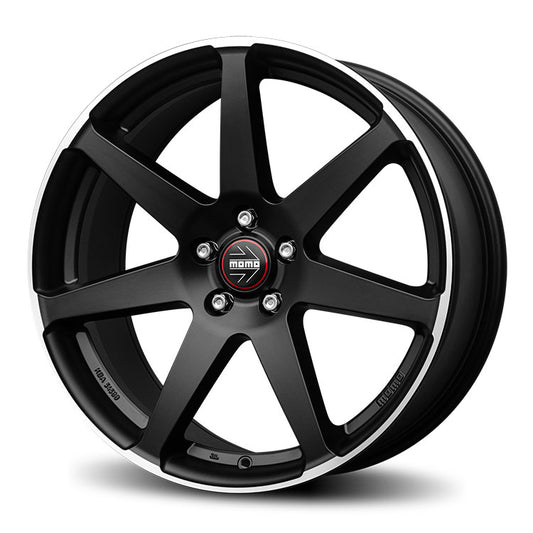 Momo Seven 18x8" 5x108 ET42, Flat Black, Machined Spokes