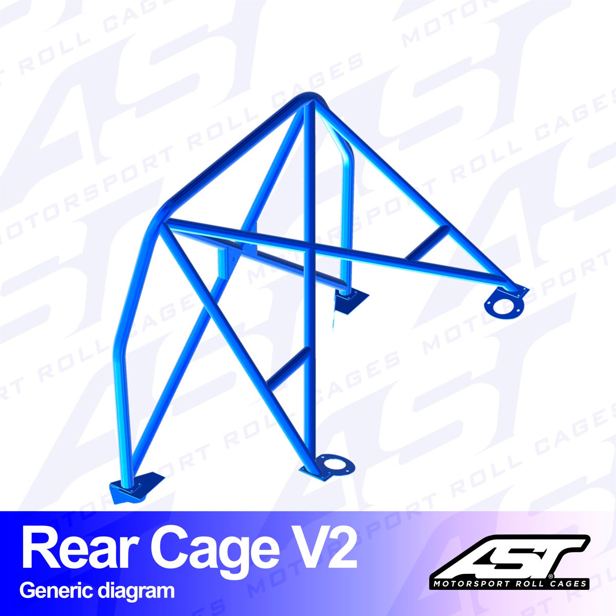 AST Rollcages V2 Bolt-In Rear Roll Cage for Volvo 242