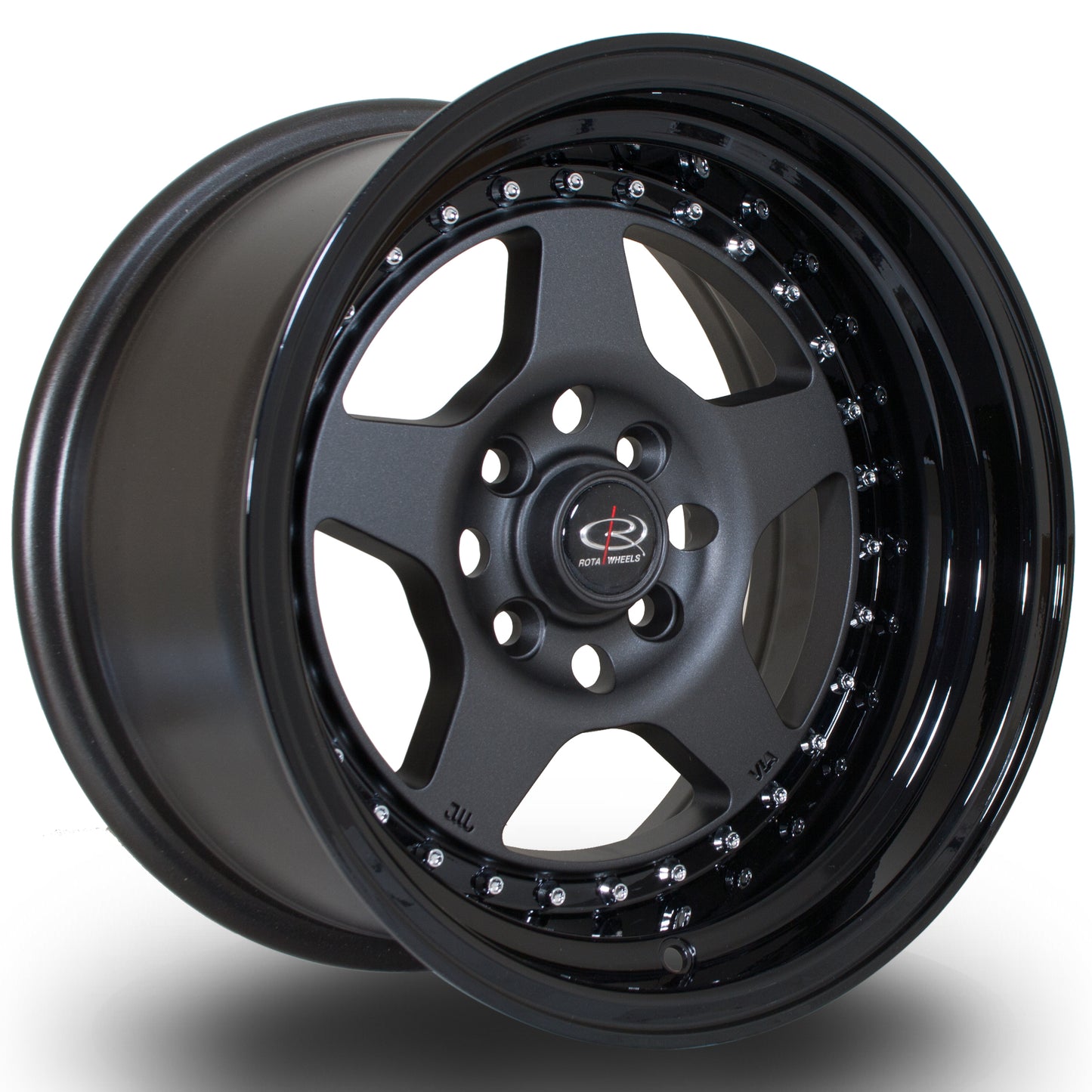 Rota Kyusha 15x8" 4x100 ET0, Gunmetal, Gloss Black Lip