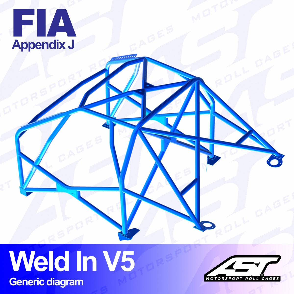 AST Rollcages V5 Weld-In 8-Point Roll Cage for Citroen ZX - FIA