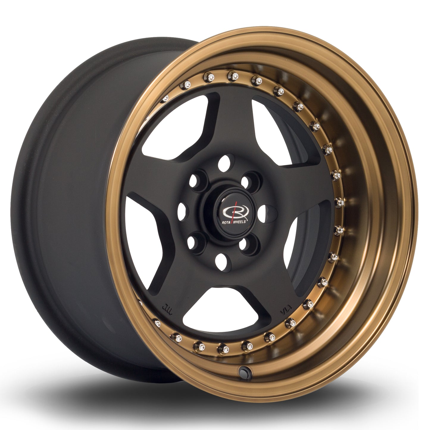 Rota Kyusha 15x8" 4x114.3 ET0, Flat Black, Bronze Lip