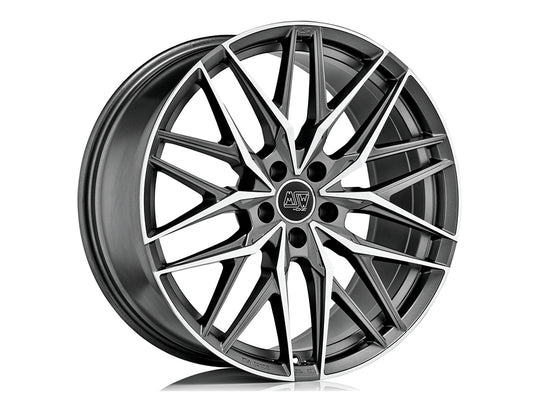 MSW 50 22x11.5" 5x112 ET42, Gunmetal, Machined Spokes