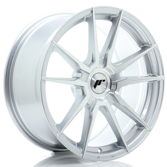 Japan Racing JR-21 18x8" (4 & 5 hole custom PCD) ET20-40, Machined Silver