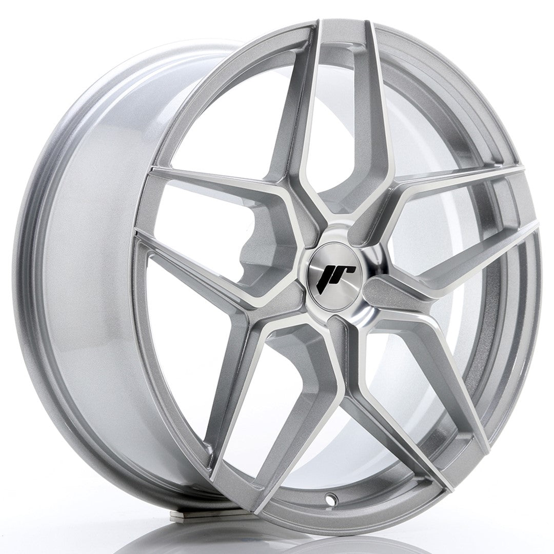 Japan Racing JR-34 18x8" (5 hole custom PCD) ET20-42, Silver, Machined Face