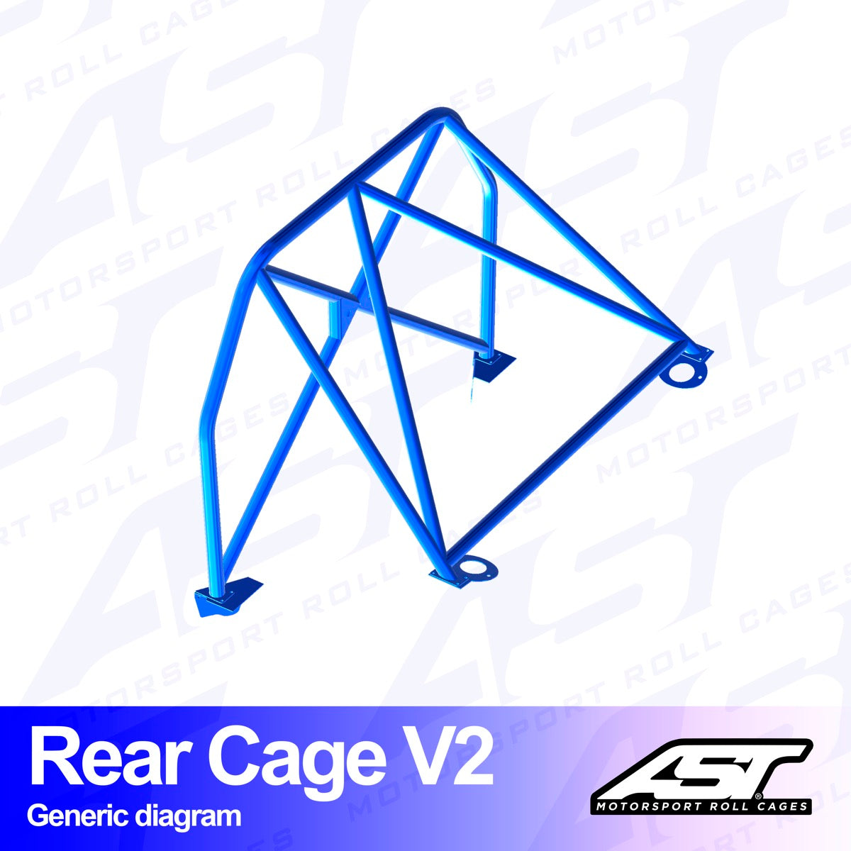 AST Rollcages V2 Bolt-In Rear Roll Cage for Mazda MX-5 NA