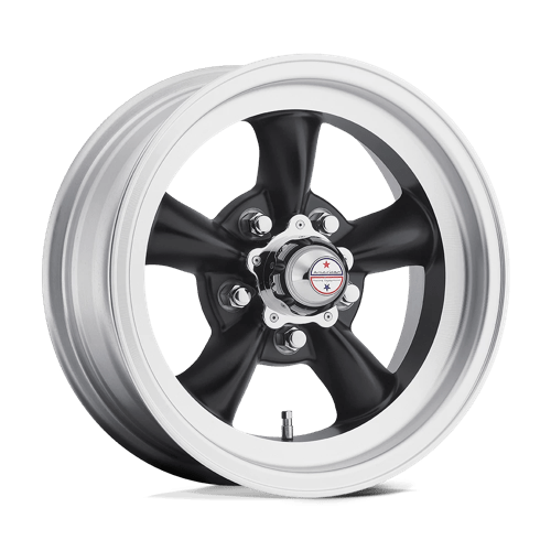 American Racing Vintage VN105 Torq Thrust D 15x8.5" 5x120.65 ET-25, Satin Black, Machined Lip