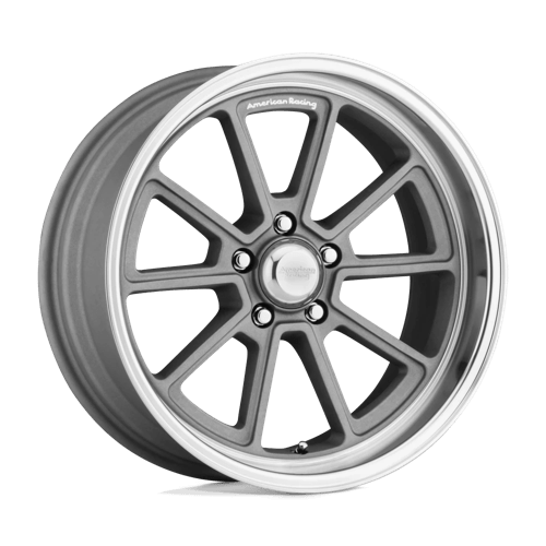 American Racing Vintage VN510 Draft 18x10" 5x120.65 ET12, Vintage Silver, Diamond Cut Lip