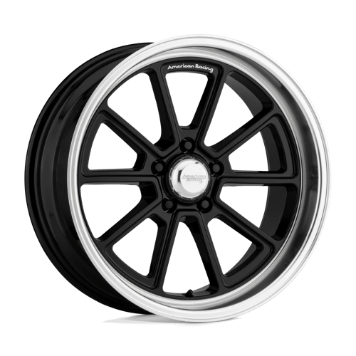 American Racing Vintage VN510 Draft 18x10" 5x120.65 ET12, Gloss Black, Diamond Cut Lip