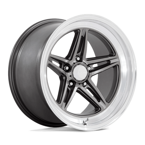 American Racing Vintage VN514 Groove 18x10" 5x120.65 ET0, Anthracite, Diamond Cut Lip
