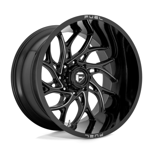 Fuel D741 Runner 24x12 6x139.7 ET-44, Gloss Black Milled