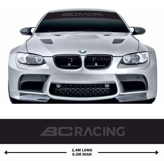 'BC Racing' Black & Black Sunstrip
