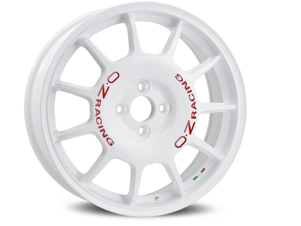 OZ Leggenda 17x7" 4x100 ET42, White, Red Lettering