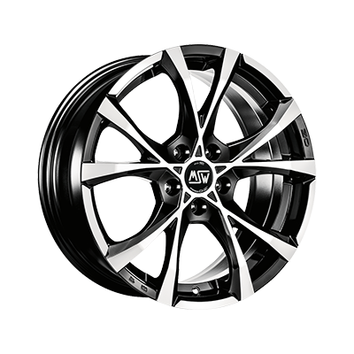 MSW Cross Over 19x8" 5x120 ET29, Gloss Black, Machined Spokes