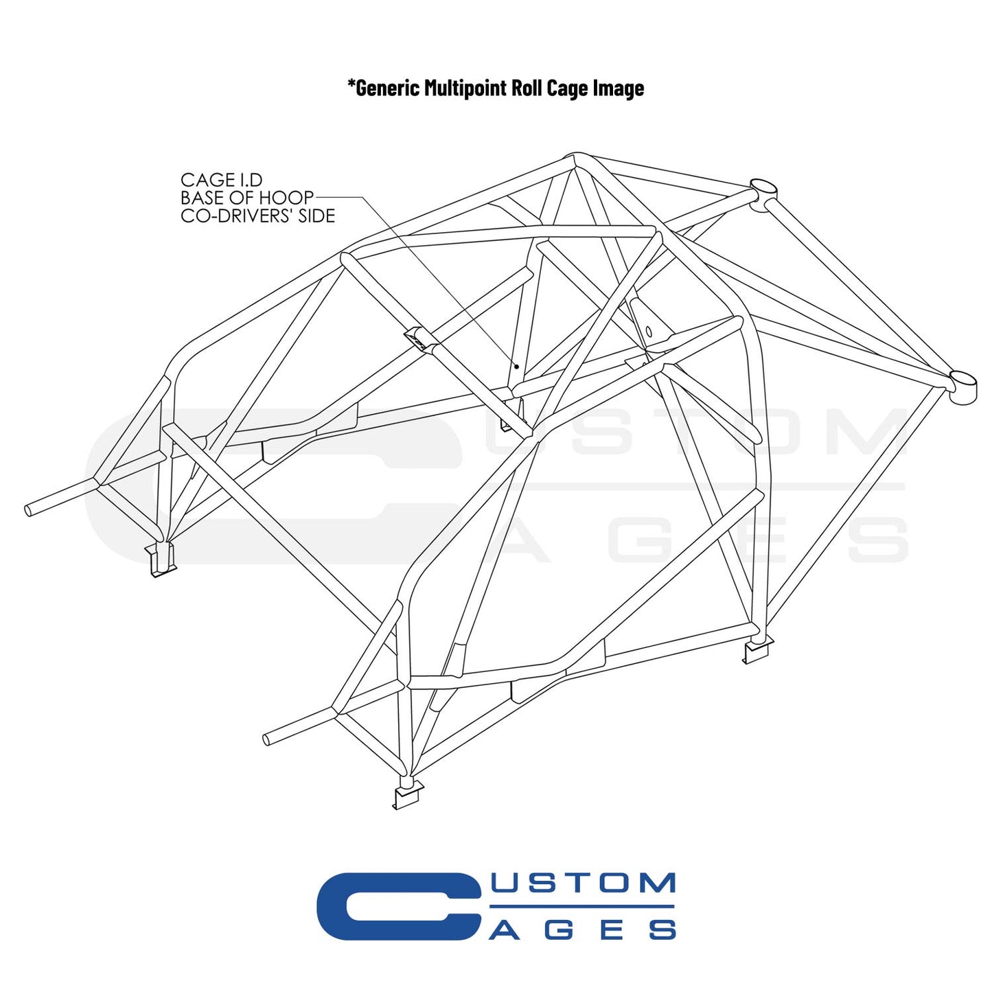 Custom Cages Multipoint Weld-In Roll Cage for Subaru Impreza GVB Group N - FIA