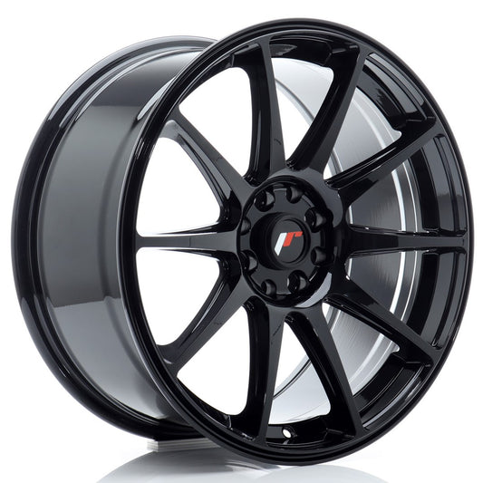Japan Racing JR-11 18x8.5" 4x108/114.3 ET30, Gloss Black