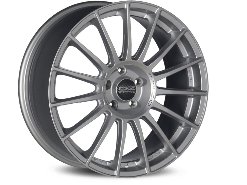 OZ Superturismo LM 18x8" 5x112 ET48, Flat Race Silver, Black Lettering
