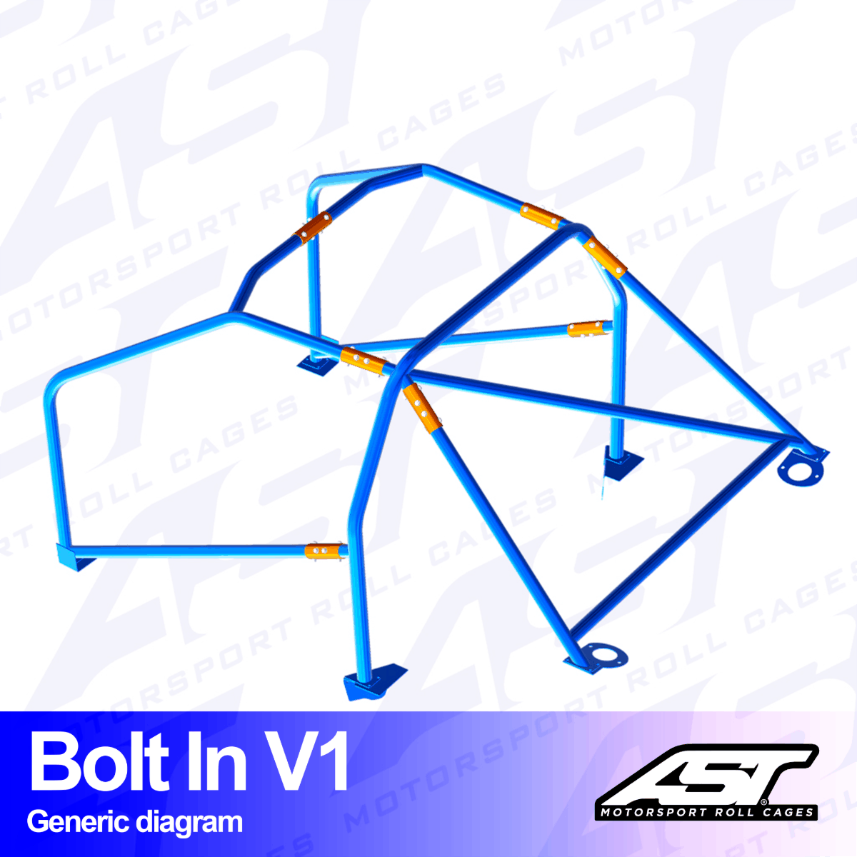 AST Rollcages V1 Bolt-In 6-Point Roll Cage for Audi A4 B5 Avant (Quattro) - FIA