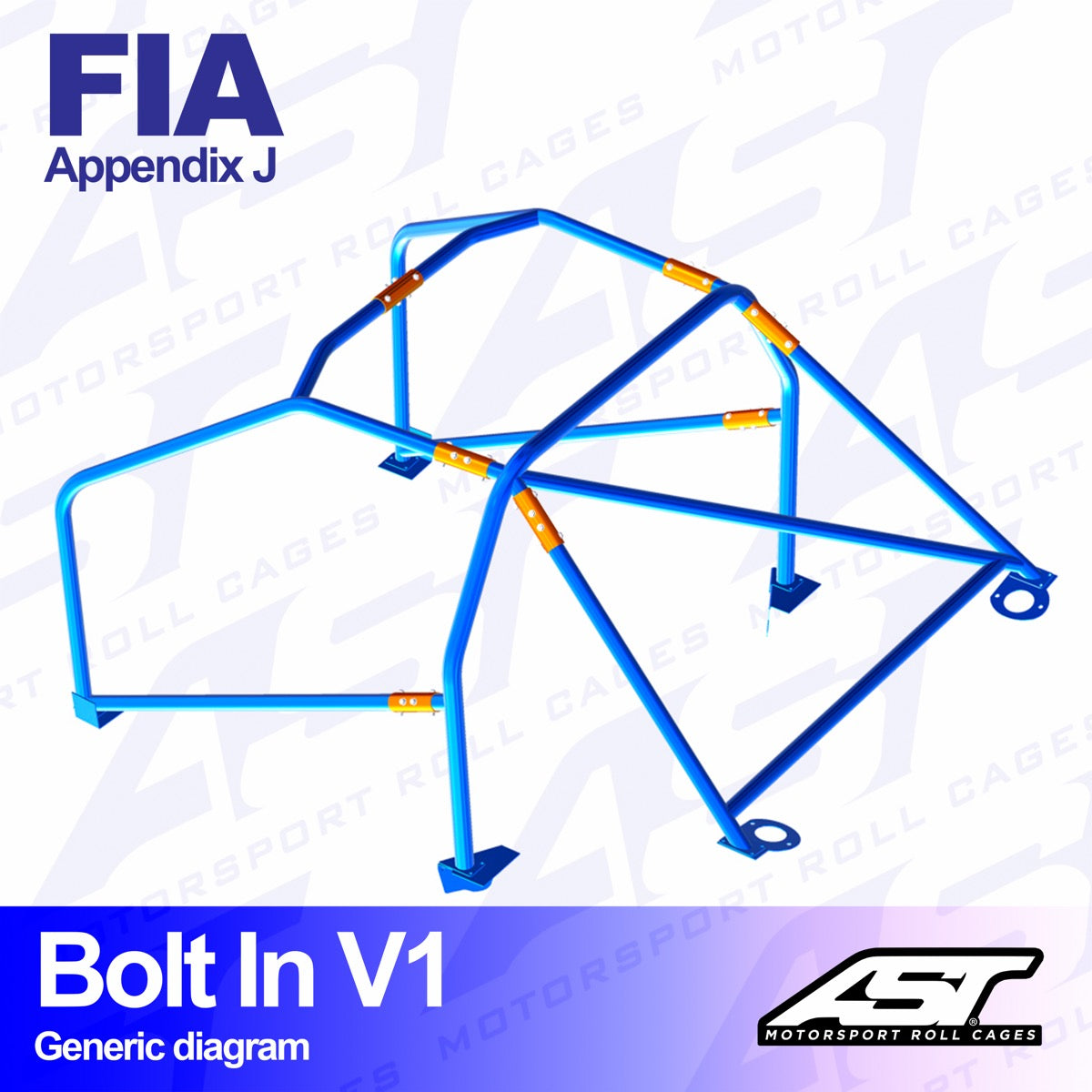 AST Rollcages V1 Bolt-In 6-Point Roll Cage for Opel Kadett C - FIA