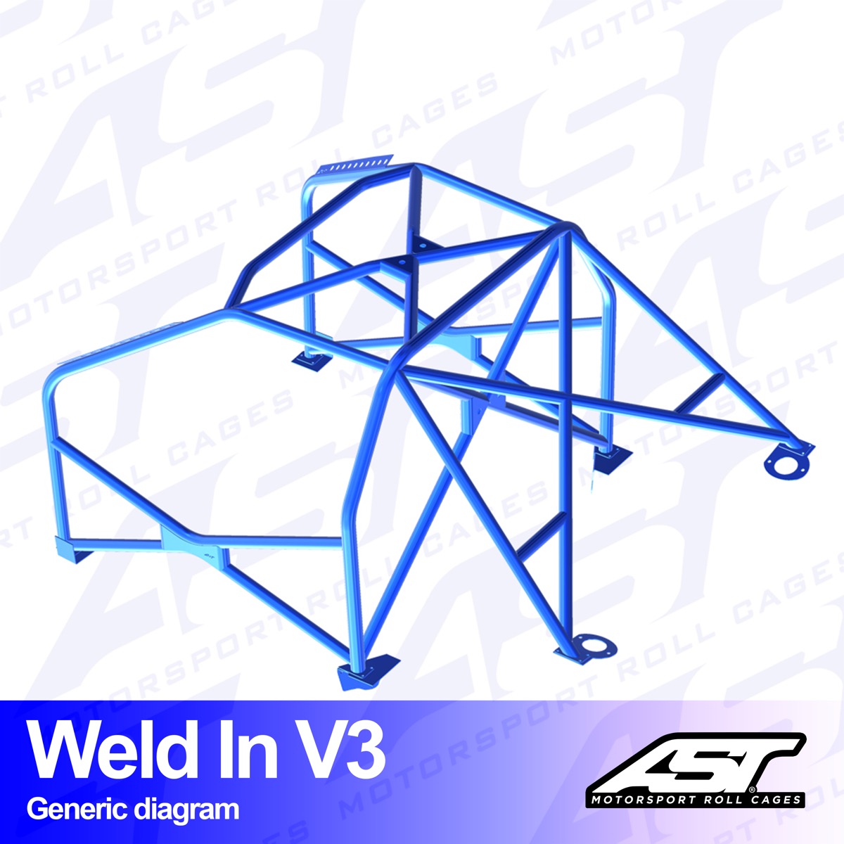 AST Rollcages V3 Weld-In 8-Point Roll Cage for Audi TT 8N, Quattro