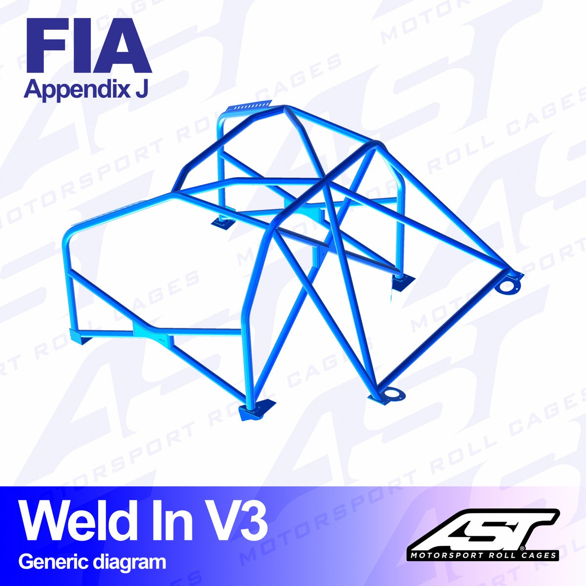 AST Rollcages V3 Weld-In 8-Point Roll Cage for Nissan 350Z - FIA
