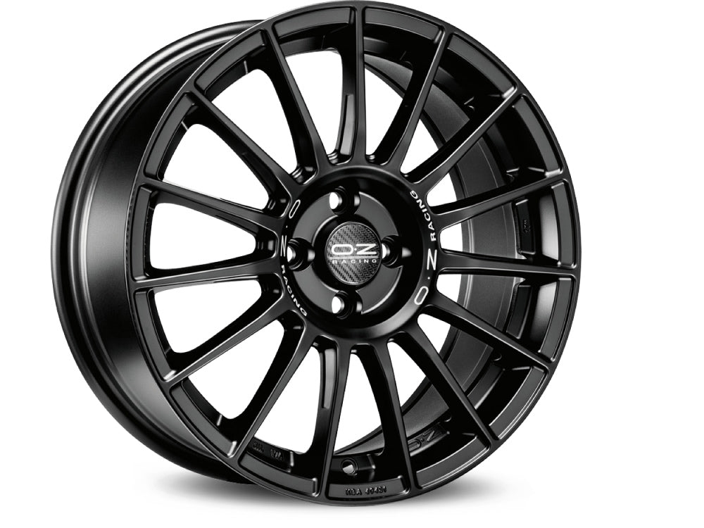 OZ Superturismo LM 18x8" 5x112 ET48, Flat Black, Silver Lettering