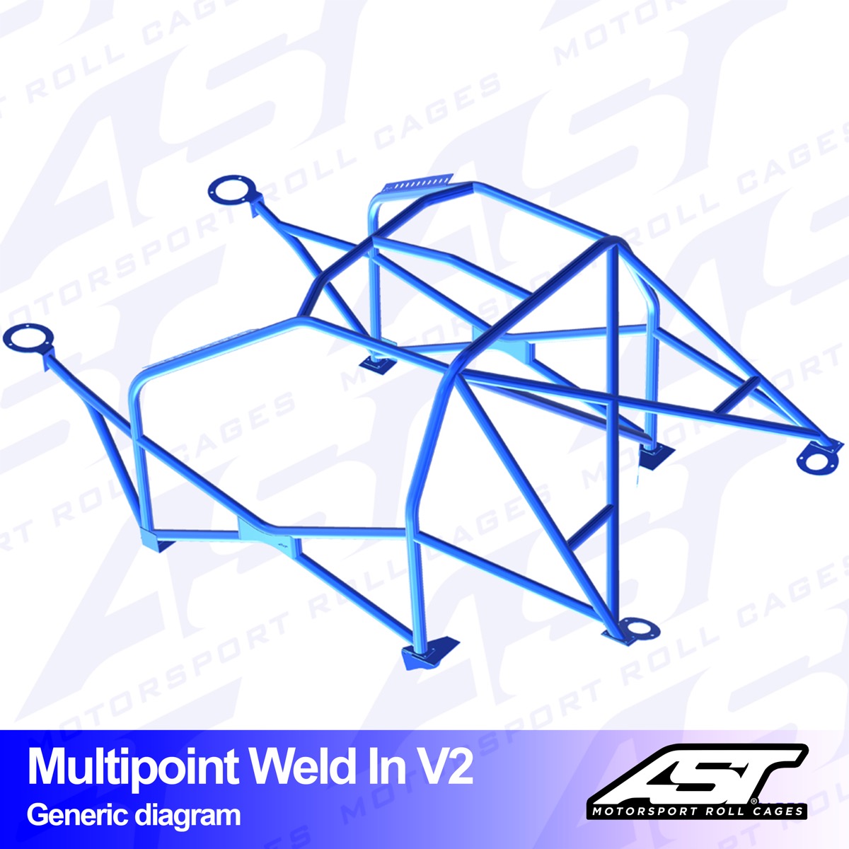 AST Rollcages V2 Weld-In 10-Point Roll Cage for Citroen C2