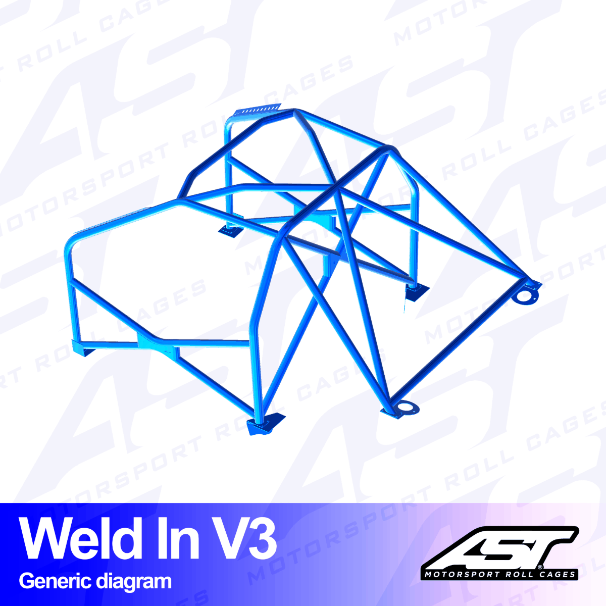 AST Rollcages V3 Weld-In 8-Point Roll Cage for Opel Corsa E