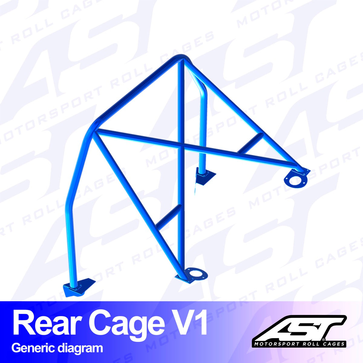 AST Rollcages V1 Bolt-In Rear Roll Cage for Renault Megane 3