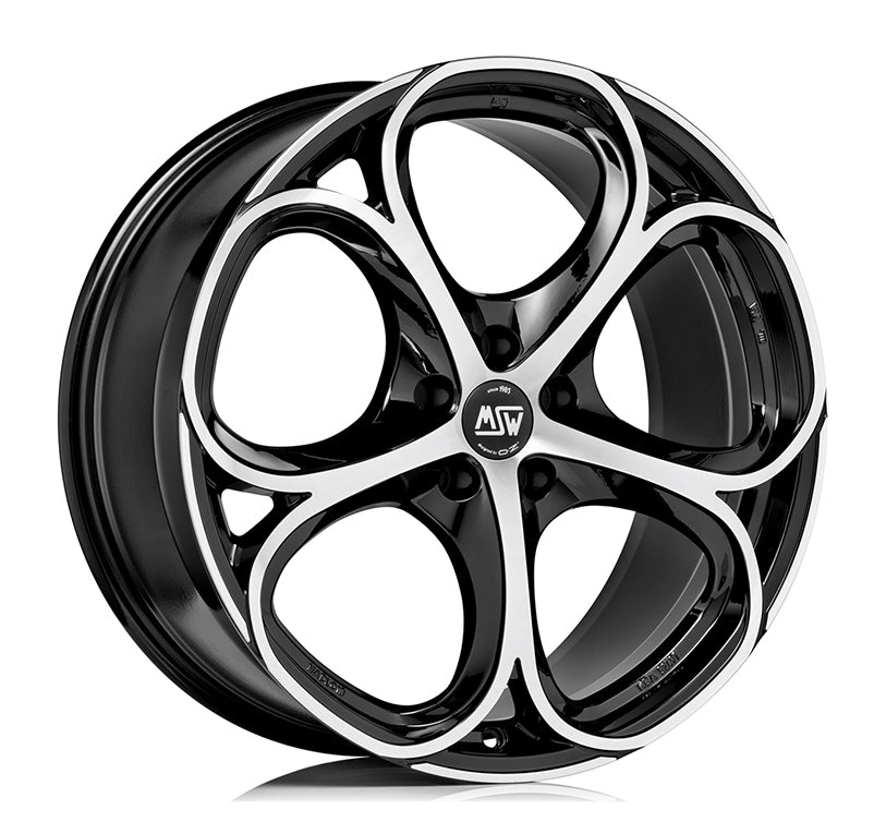 MSW 82 20x9" 5x110 ET31, Gloss Black, Machined Spokes