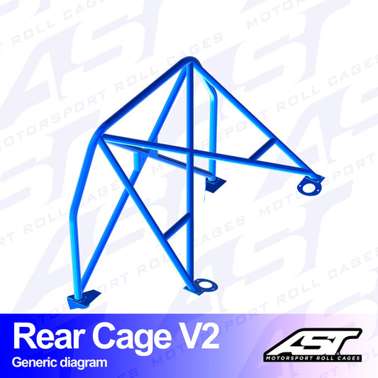 AST Rollcages V2 Bolt-In Rear Roll Cage for Fiat Panda 4x4