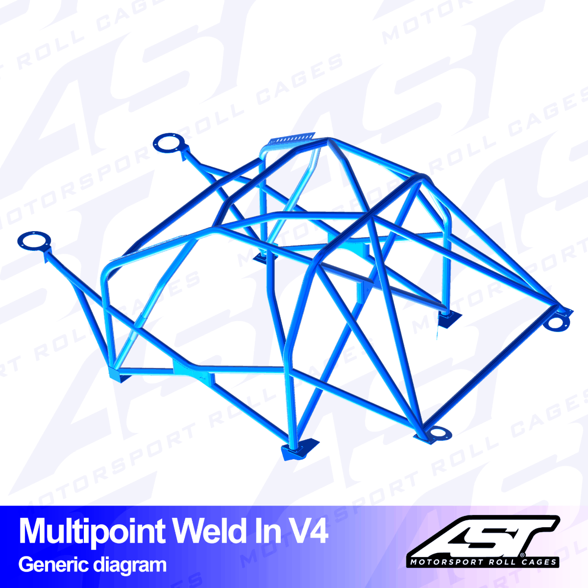 AST Rollcages V4 Weld-In 10-Point Roll Cage for Opel Corsa E