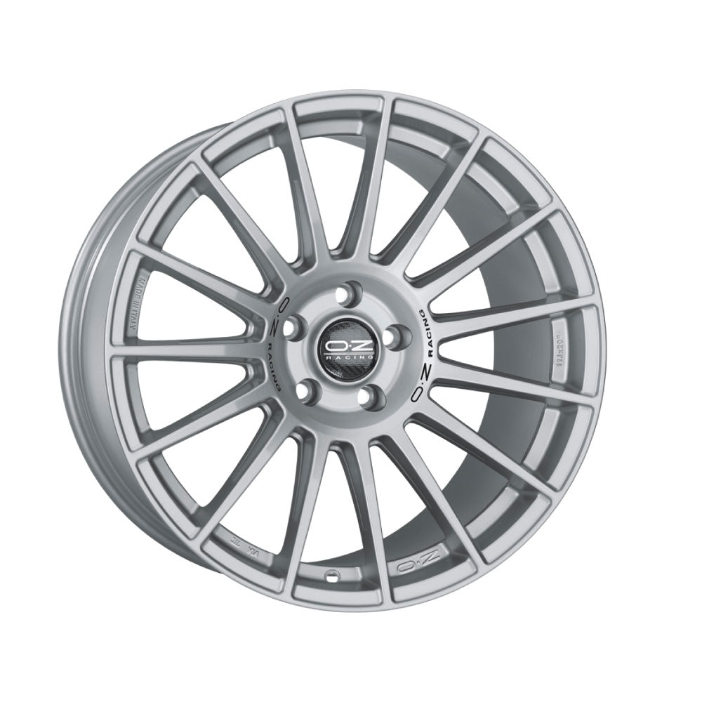 OZ Superturismo Dakar 20x8.5" 5x108 ET40, Flat Race Silver, Black Lettering