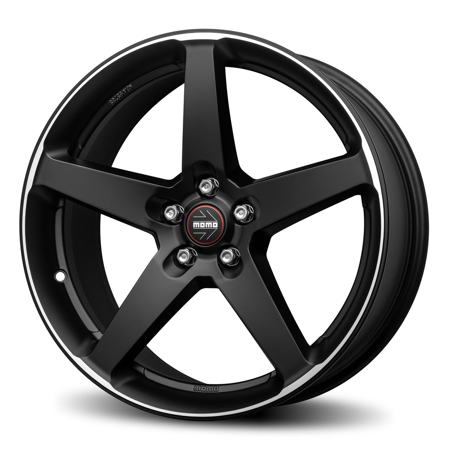 Momo Five 18x8" 5x112 ET25, Flat Black, Machined Spokes