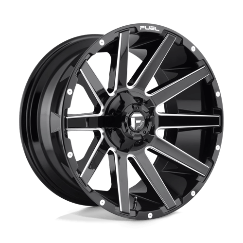 Fuel D615 Contra 22x10 6x135/139.7 ET-19, Gloss Black Milled