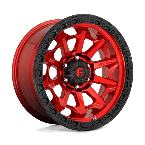 Fuel D695 Covert 18x9 5x127 ET01, Candy Red, Black Ring
