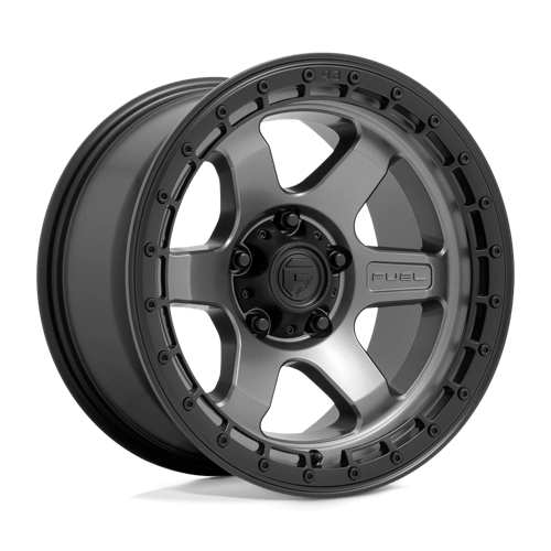 Fuel D752 Block 17x9" 6x139.7 ET01, Flat Gunmetal, Black Ring