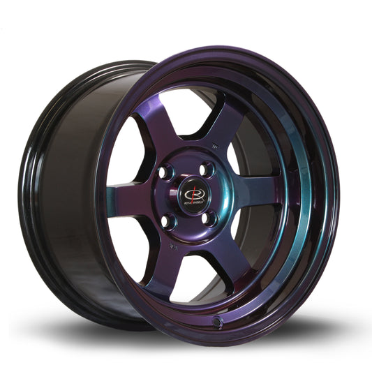 Rota Grid V 15x8" 4x100 ET0, Chrome / Titanium