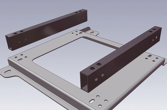 OMP Seat Bracket Spacer with Double Height Adjustment (25 or 50 mm)