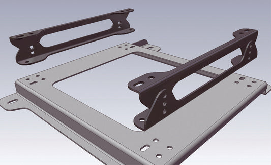 OMP Seat Bracket Spacer with 3 Height Adjustment (50, 62 or 75 mm)