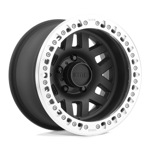 KMC KM229 Machete Crawl Beadlock 17x9" 5x127 ET-38, Satin Black, Machined Lip