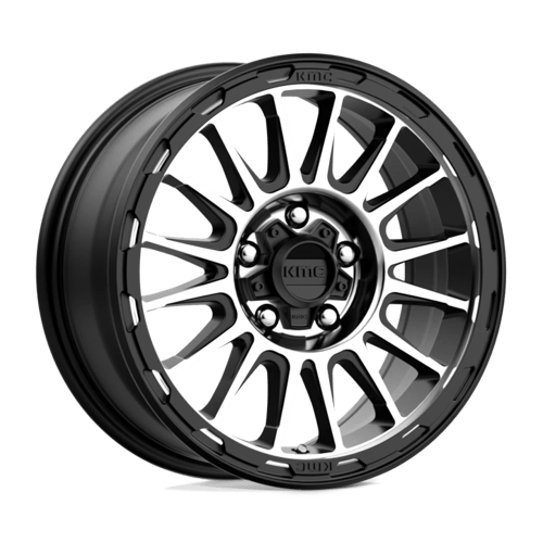 KMC KM542 Impact 17x8 5x108 ET38, Satin Black, Machined Spokes