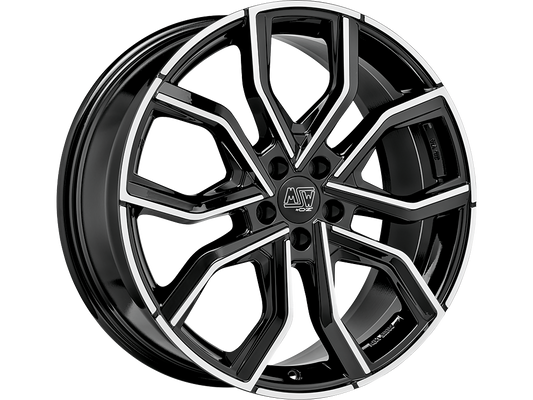 MSW 41 19x8" 5x108 ET45, Gloss Black, Machined Spokes