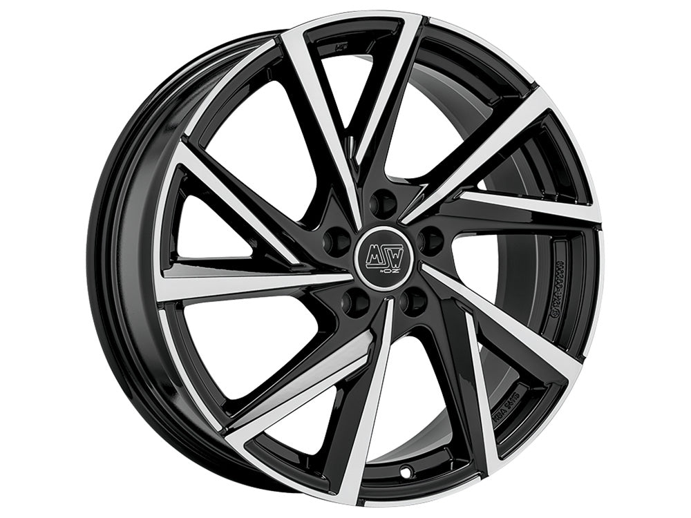 MSW 80-5 18x7.5" 5x112 ET44, Gloss Black, Machined Spokes